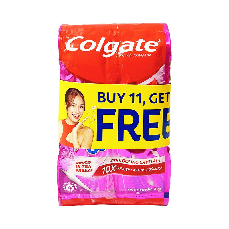 Colgate Fresh Confidence Toothpaste Cooling Crystals Spicy Fresh 17ml (20g) 11 + 1's