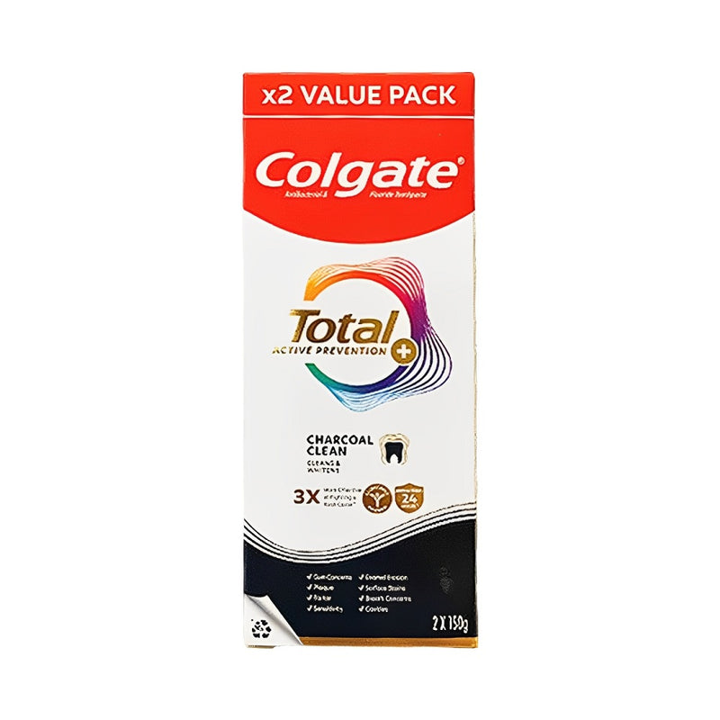 Colgate Total Toothpaste Charcoal Deep Clean 150g Twin Pack