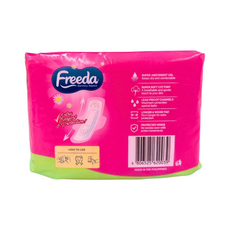 Freeda Soft Cotton Napkin Day Use Individually Wrapped 12 + 1 Pads