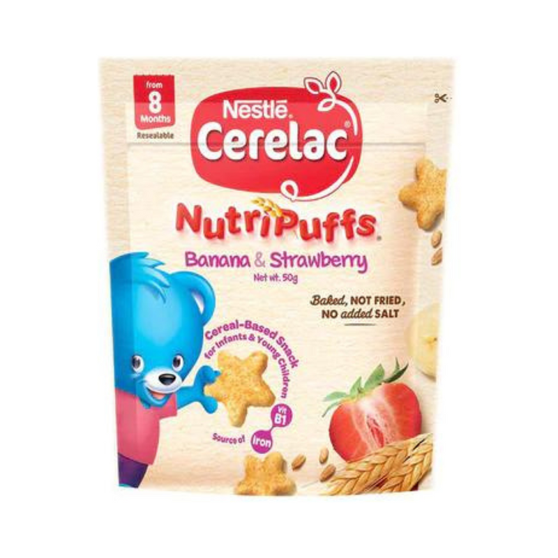 Nestle Cerelac Nutri Puffs Banana And Strawberry 50g