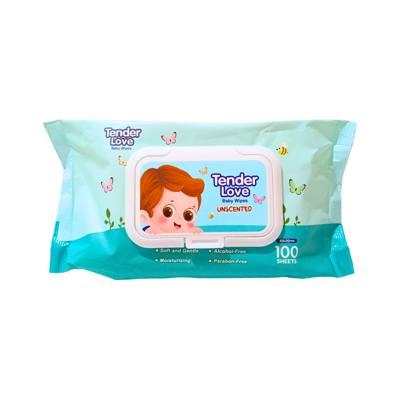 Tender Love Baby Wipes Unscented 80's