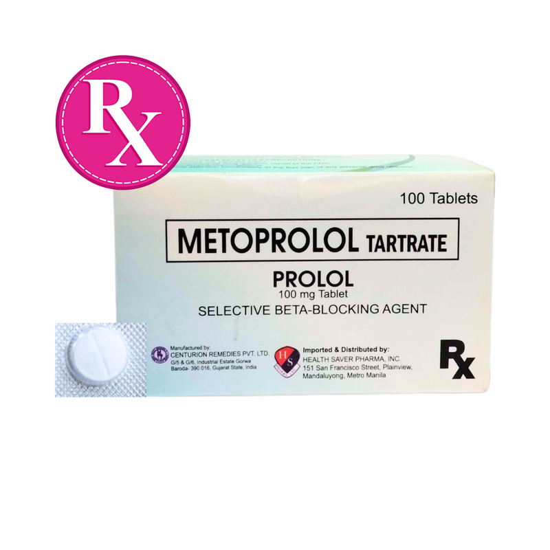 Metoprolol Metoprolol Tartrate 100mg Tablet By 1's