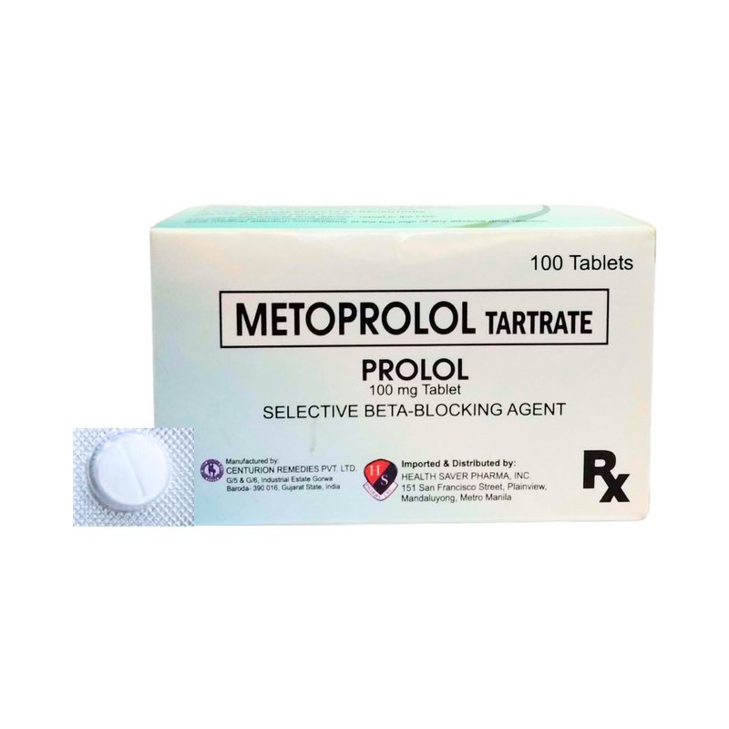 Metoprolol Metoprolol Tartrate 100mg Tablet By 1's