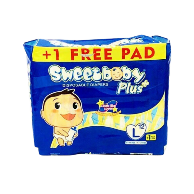 Sweet Baby Plus Disposable Diapers Travel Pack Large 12's