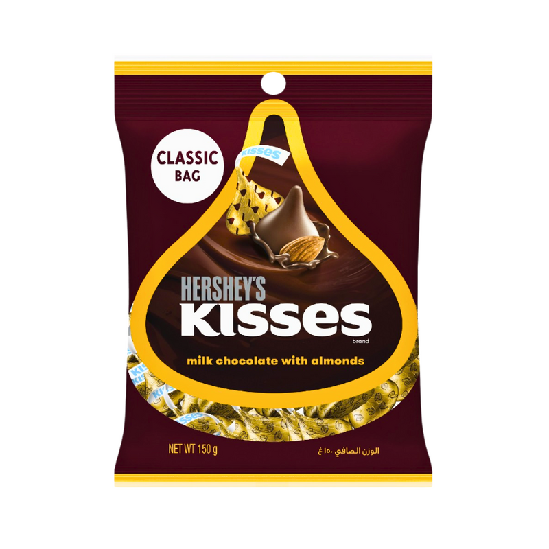 Hershey's Kisses Clasasic Milk Chocolate With Almonds 150g