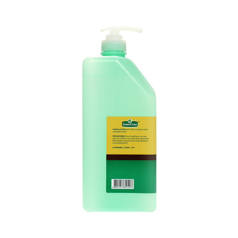 Green Cross Isopropyl Alcohol 70% Solution Regular Pump 1000ml
