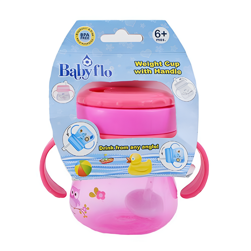 Babyflo Weight Cup With Handle Pink