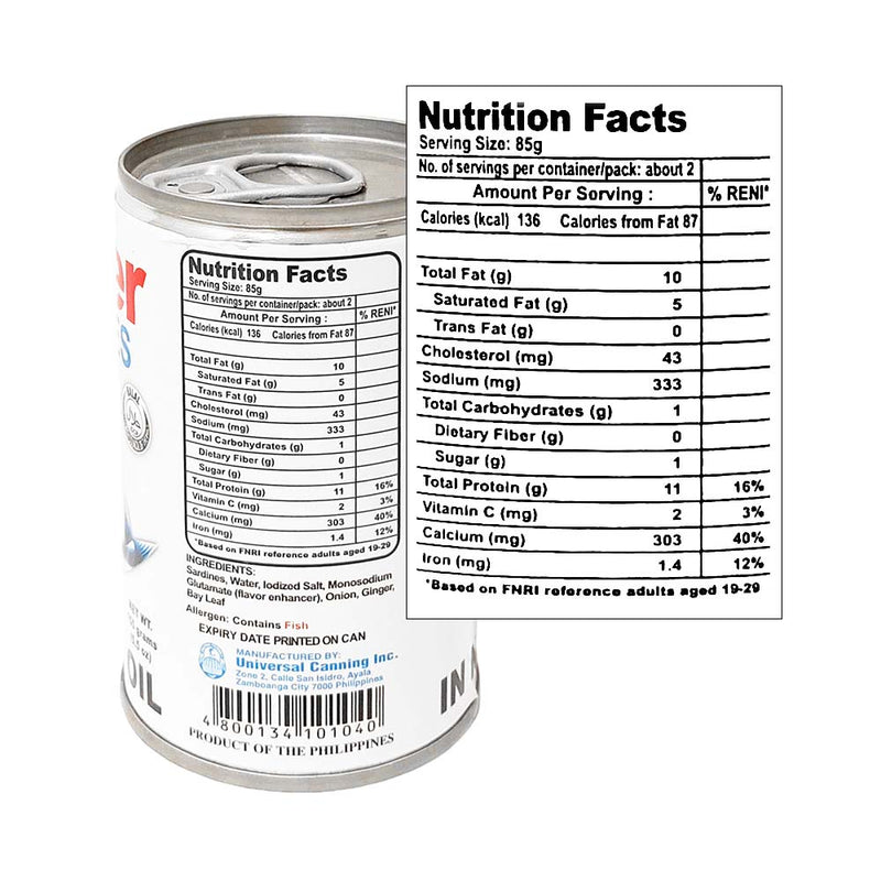 Master Sardines White In Natural Oil EOC 155g