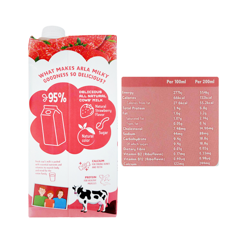 Arla Milk Goodness Strawberry 1L