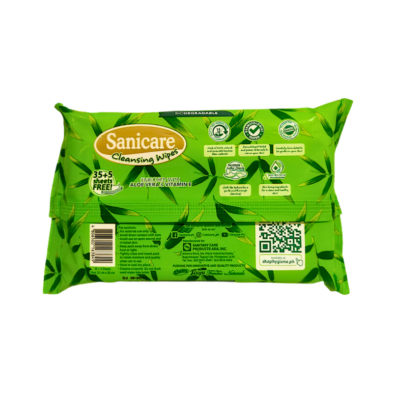 Sanicare Cleansing Wipes 40 Sheets