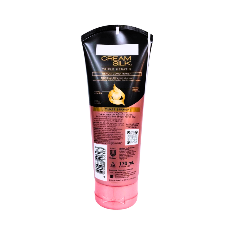 Creamsilk Triple Keratin Rescue Conditioner Ultimate Straight 170ml