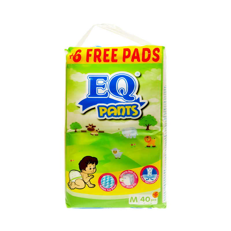 EQ Pants Diaper Medium Jumbo Pack 40's