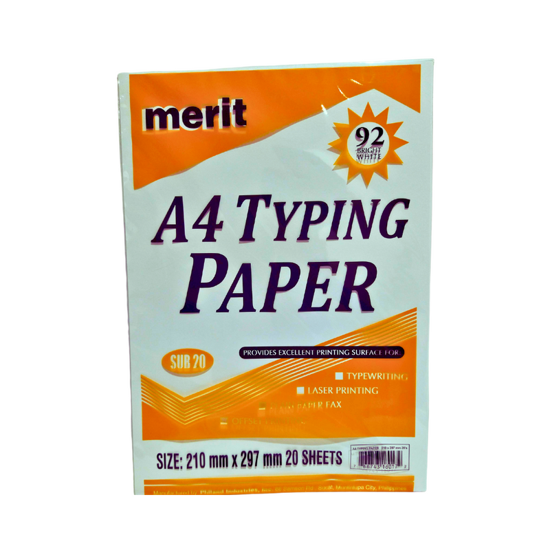 Merit Typing Paper Substance 20 A4 20 Sheets