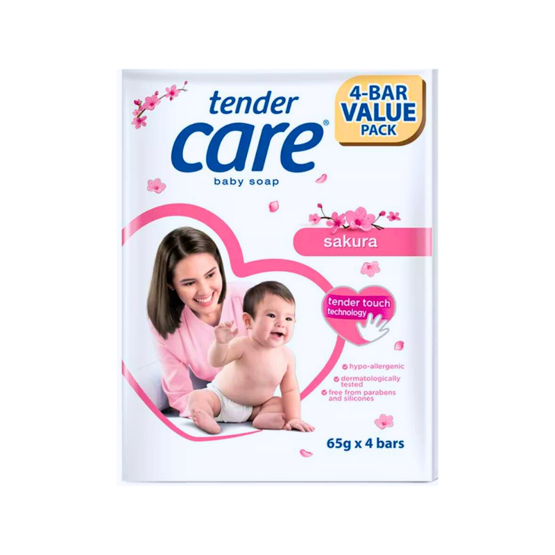 Tender Care Baby Soap Sakura Scent 65g x 4's