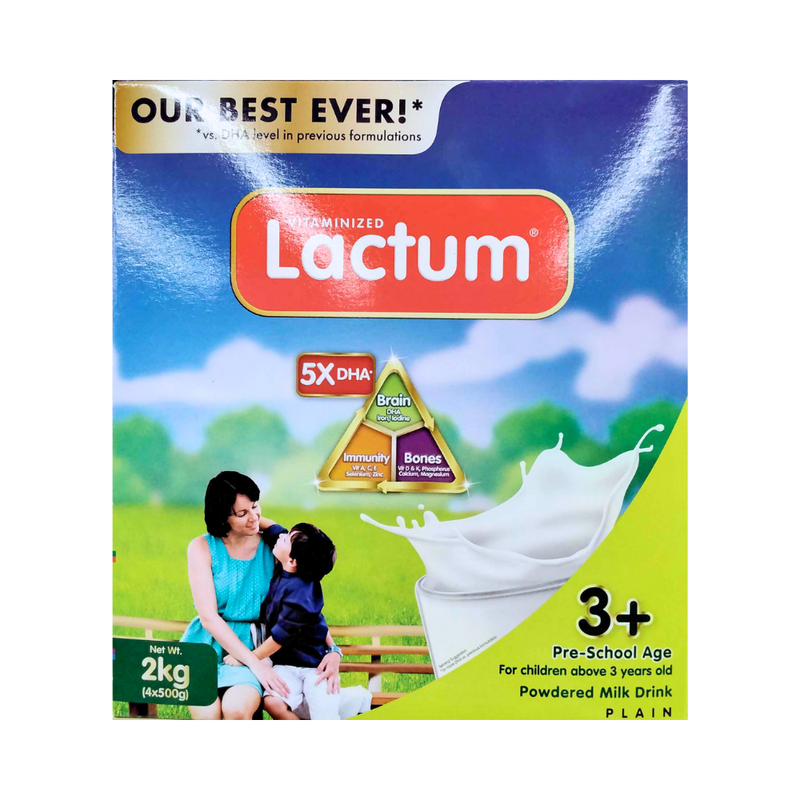 Lactum 3+ Powdered Milk Drink Plain 2kg