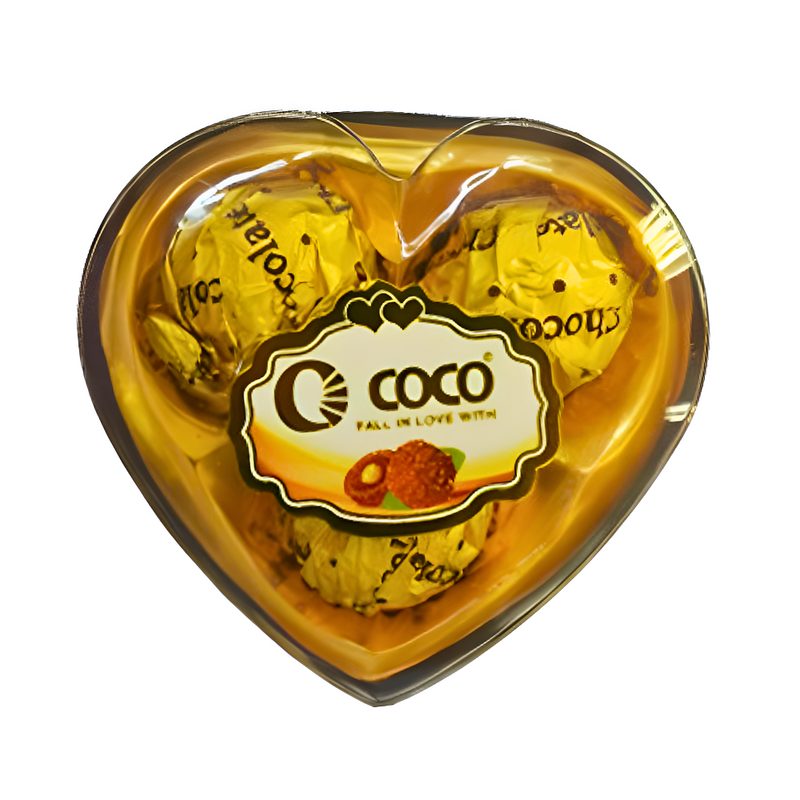 Coco Chocolate Heart Shaped 3's