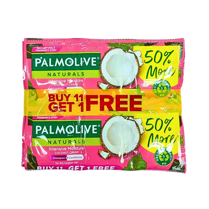 Palmolive Naturals Shampoo And Conditioner Intensive Moisture 15ml 11's + Get 1 Free