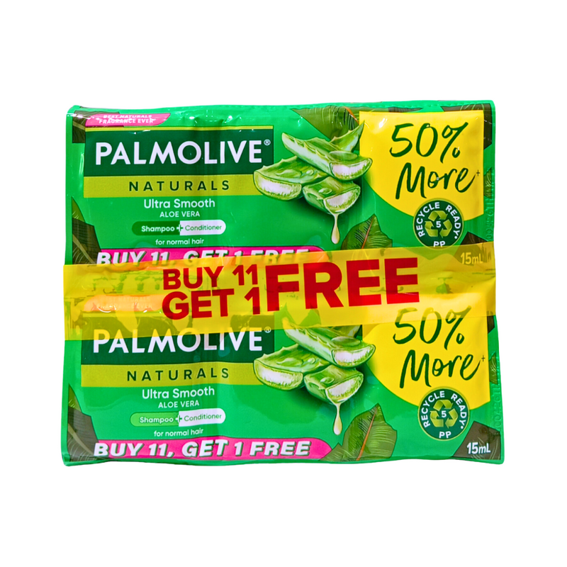 Palmolive Naturals Shampoo And Conditioner Healthy And Smooth 15ml 11's + 1