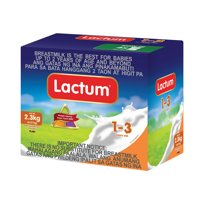 Lactum Milk Supplement Powder 1-3yrs Old Plain 2.3kg