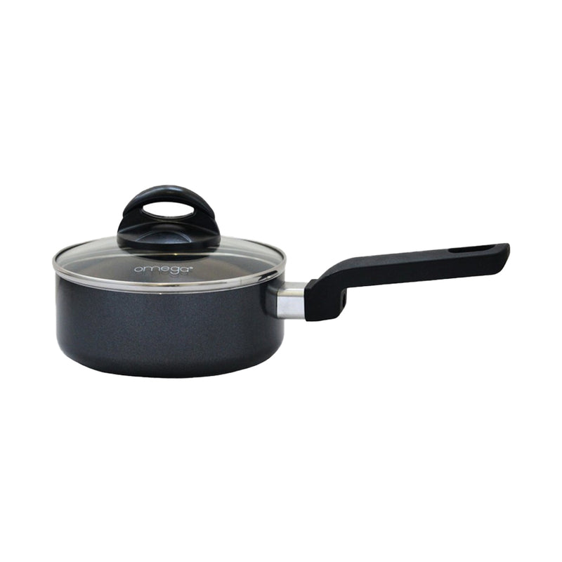 Omega Aluminum Ceramic Sauce Pan With Lid 18cm