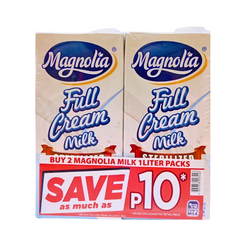 Magnolia Sterilized Full Cream Milk 1L x 2's