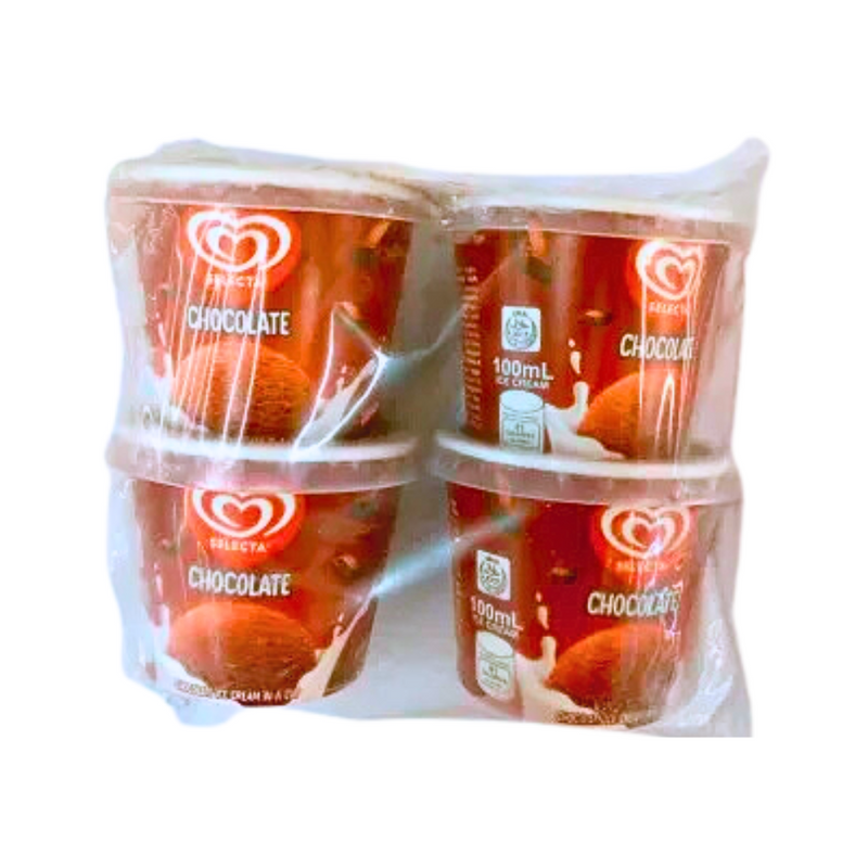 Selecta Cups Choco Creamdae 100ml x 4's