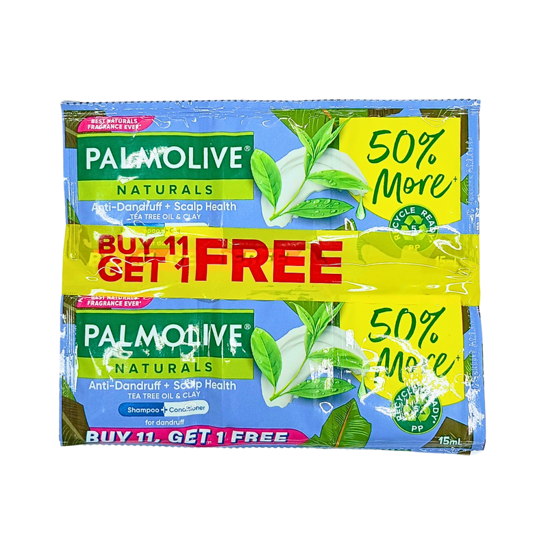 Palmolive Naturals Anti-Dandruff Shampoo And Conditioner 15ml 11's + 1