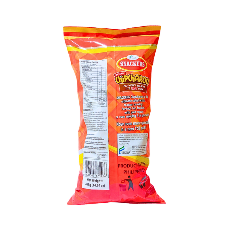 Snackers Chipcharon Lechon Kawali 415g