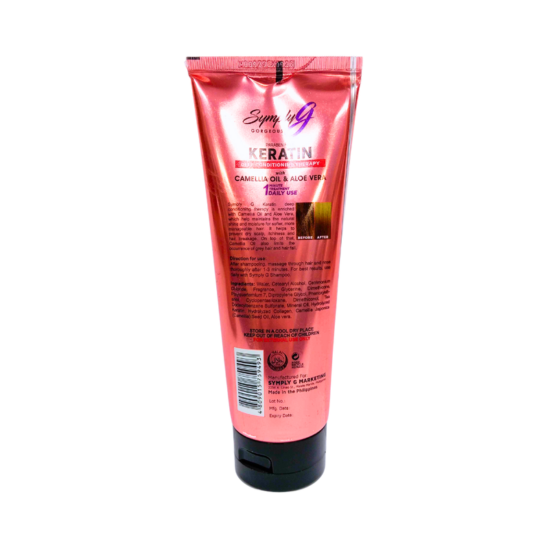 Simply G Keratin Conditioner With Camellia Oil And Aloe Vera 220ml