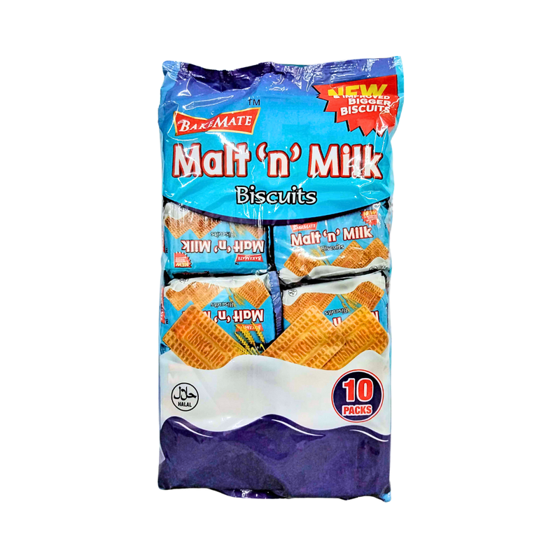 Bakemate Biscuits Malt And Milk 35g x 10's