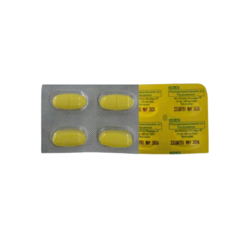 Decolgen No Drowse 25mg/500mg Tablet By 4's