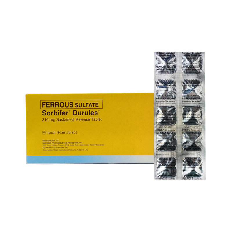 Sorbifer Durules Ferrous Sulfate 310mg Tablet