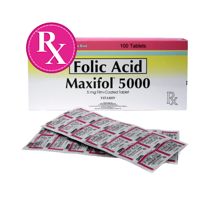 Maxifol 5000 Folic Acid 5mg Tablet By 10's