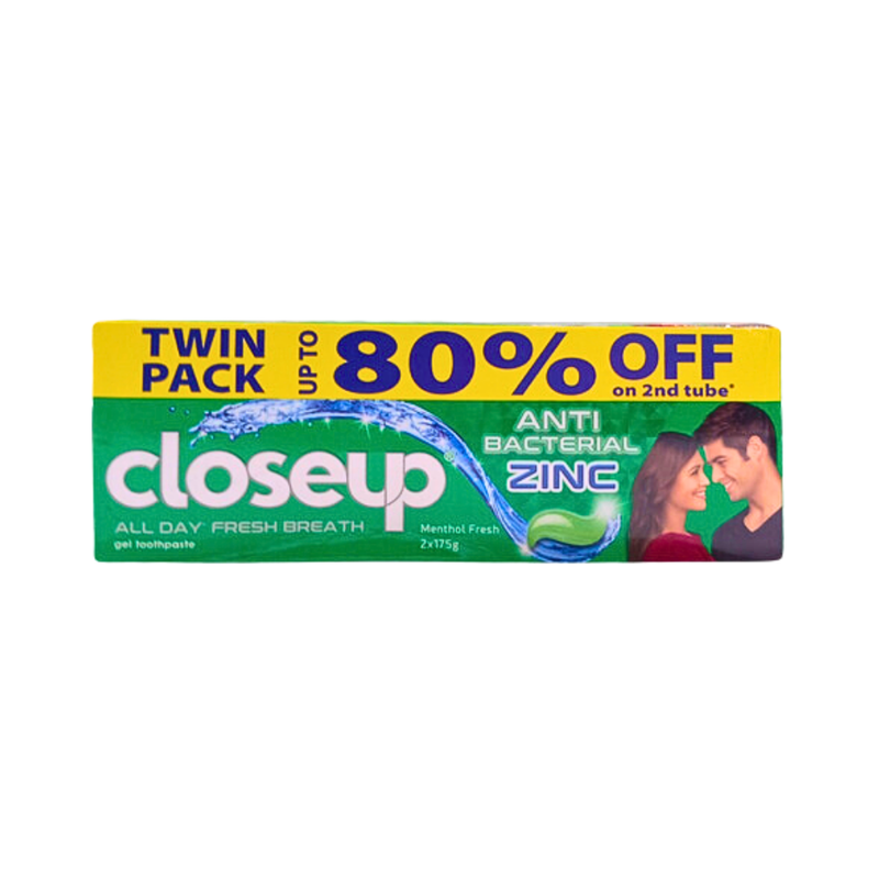 Close Up Anti-Bacterial Toothpaste Menthol Fresh Value Twin Pack 175g x 2's