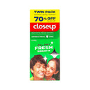 Close Up Anti-Bacterial Toothpaste Menthol Fresh Value Twin Pack 120g x 2's