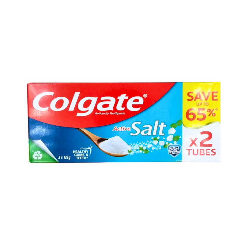 Colgate Toothpaste Active Salt 133g x 2's Value Pack
