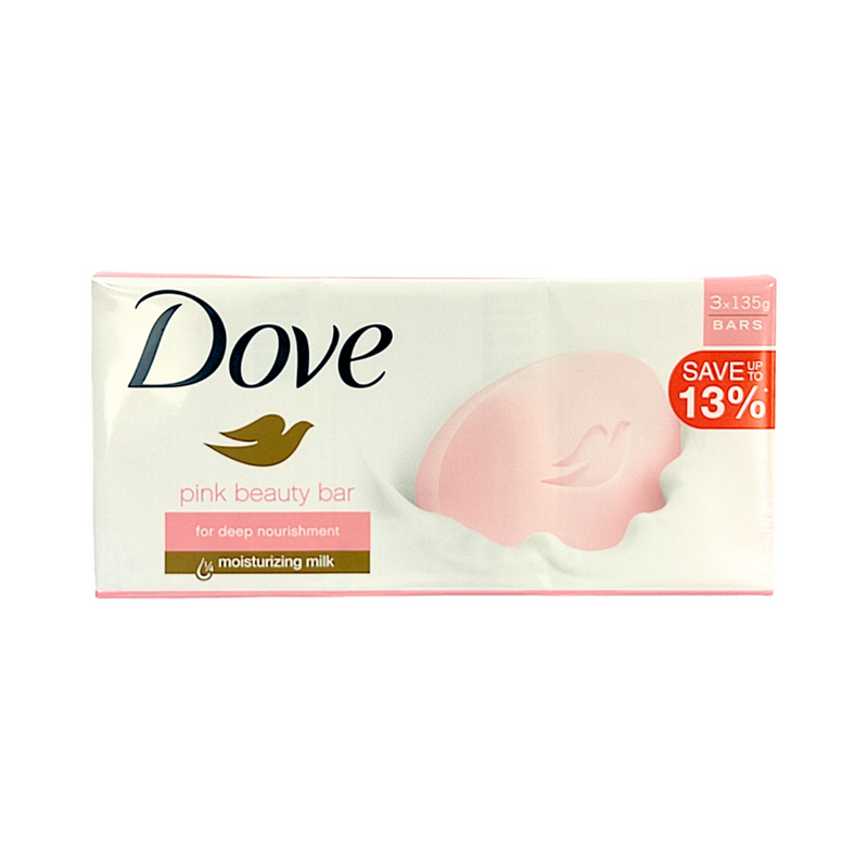 Dove Beauty Bar Soap Pink 135g x 3's