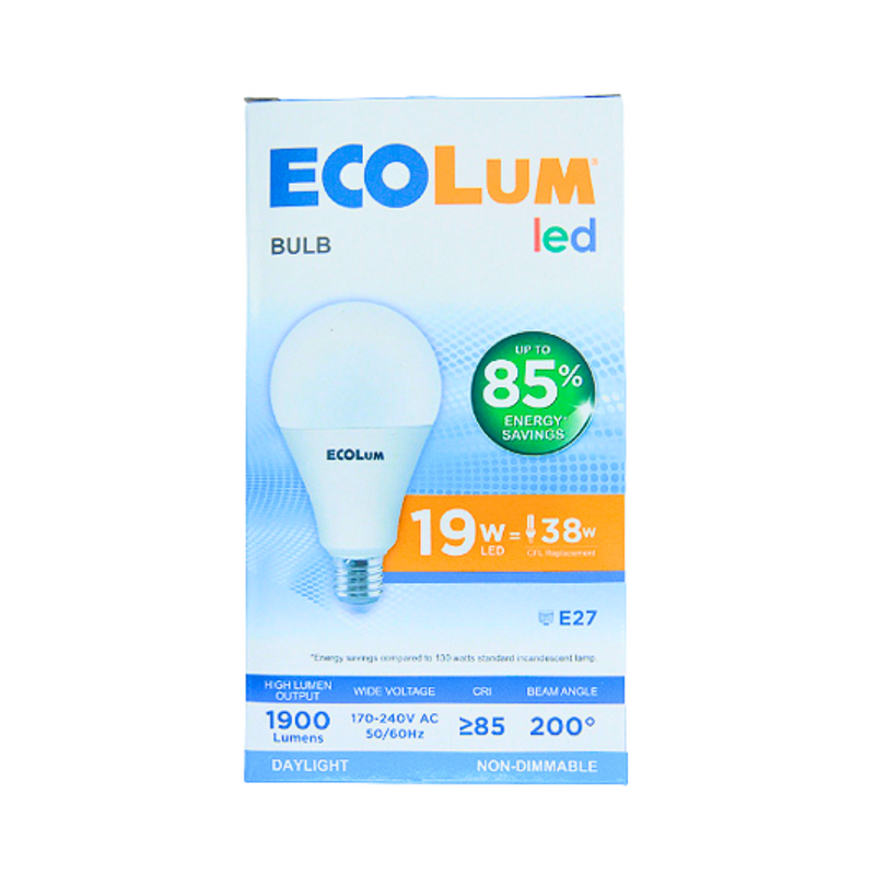EcoLum LED Bulb 19 Watts Daylight E27