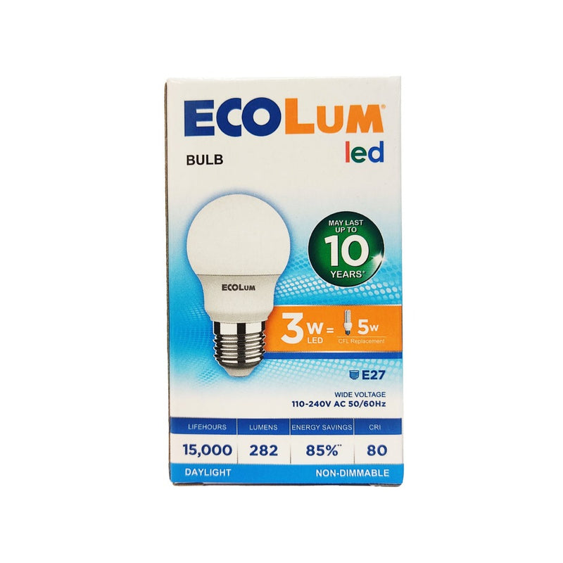 EcoLum LED Bulb 3 Watts Daylight E27