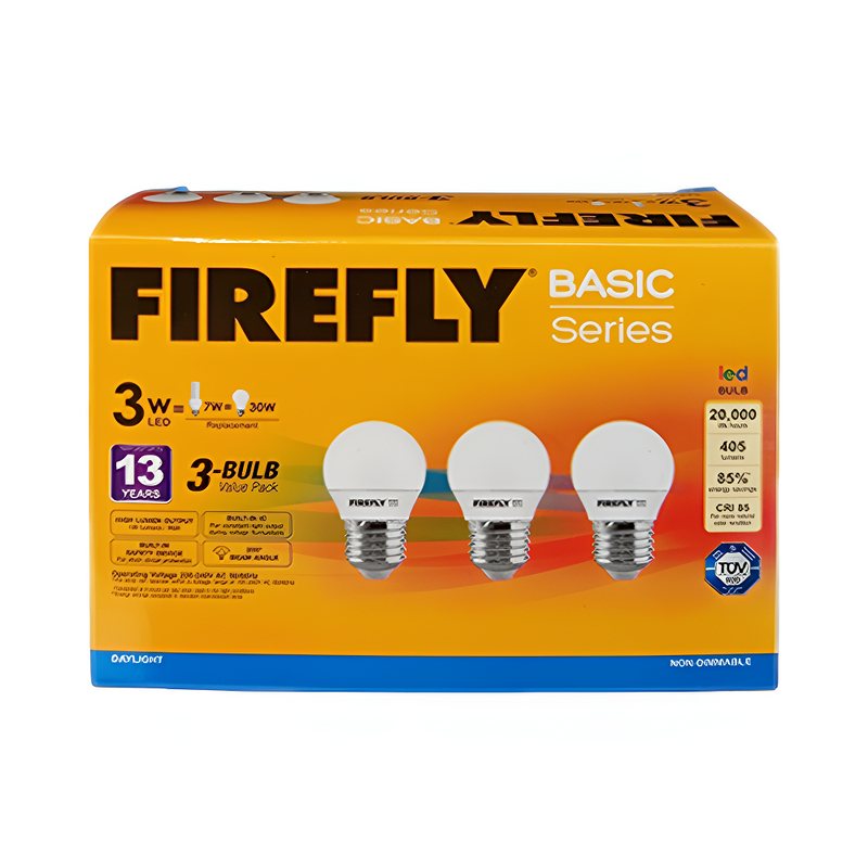 Firefly Value Pack 3-LED Bulb 3 Watts Daylight