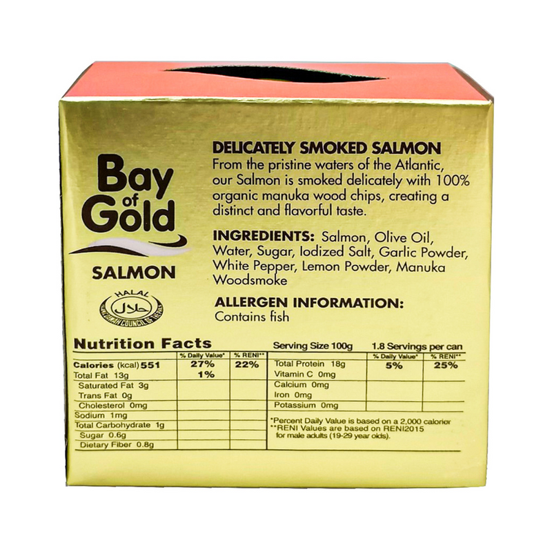 Bay Of Gold Manuka Smooked Salmon In Olive Oil 180g
