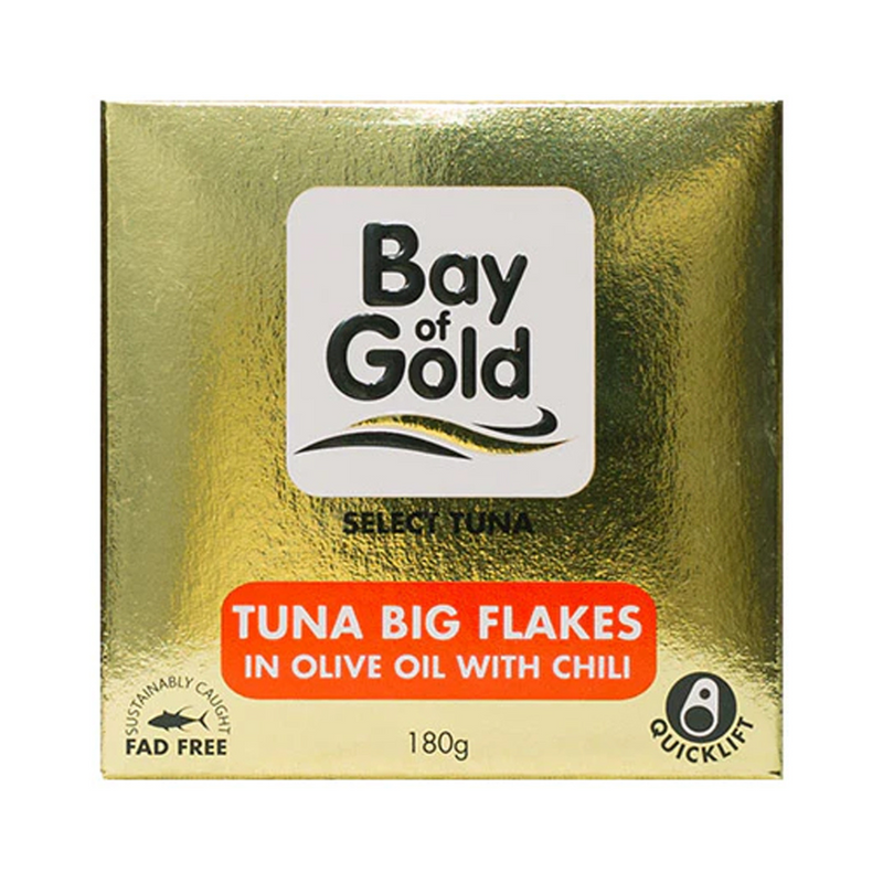 Bay Of Gold Tuna Big Flakes In Olive Oil With Chili 180g