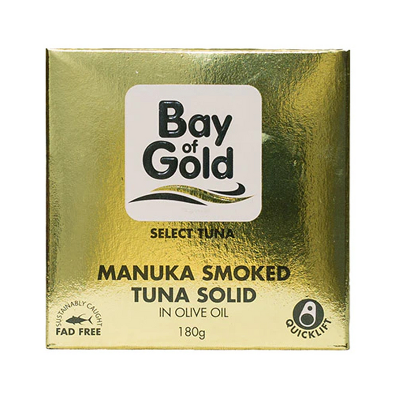Bay Of Gold Manuka Smooked Tuna Solid In Olive Oil 180g
