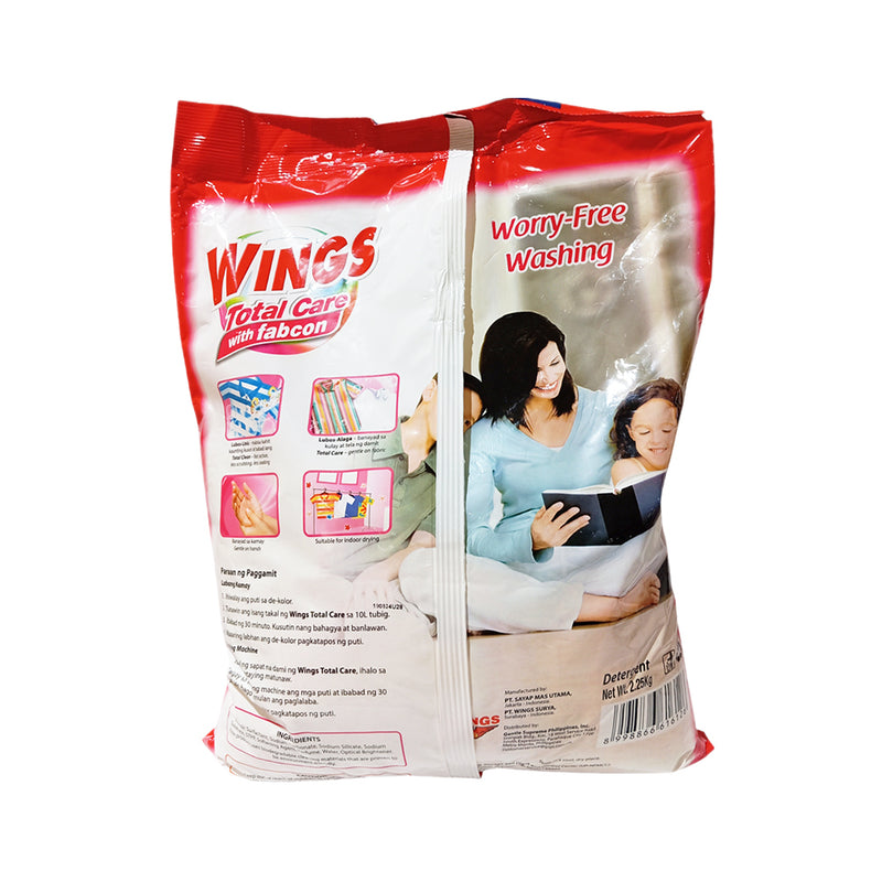 Wings Powder Total Care With Fabric Conditioner Blooming Garden 2.5kg