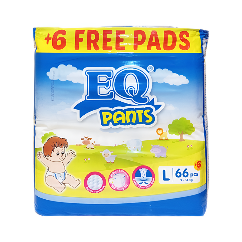 EQ Pants Diaper Mega Pack Large 66's + 6's