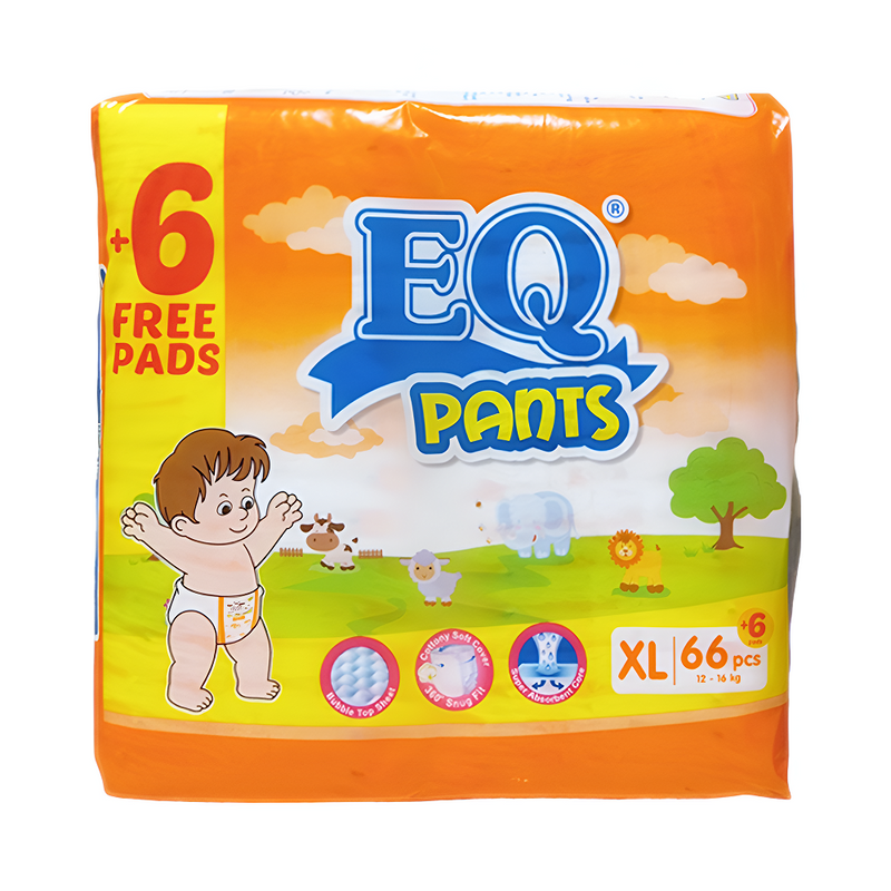 EQ Pants Diaper Mega Pack XL 66's + 6's