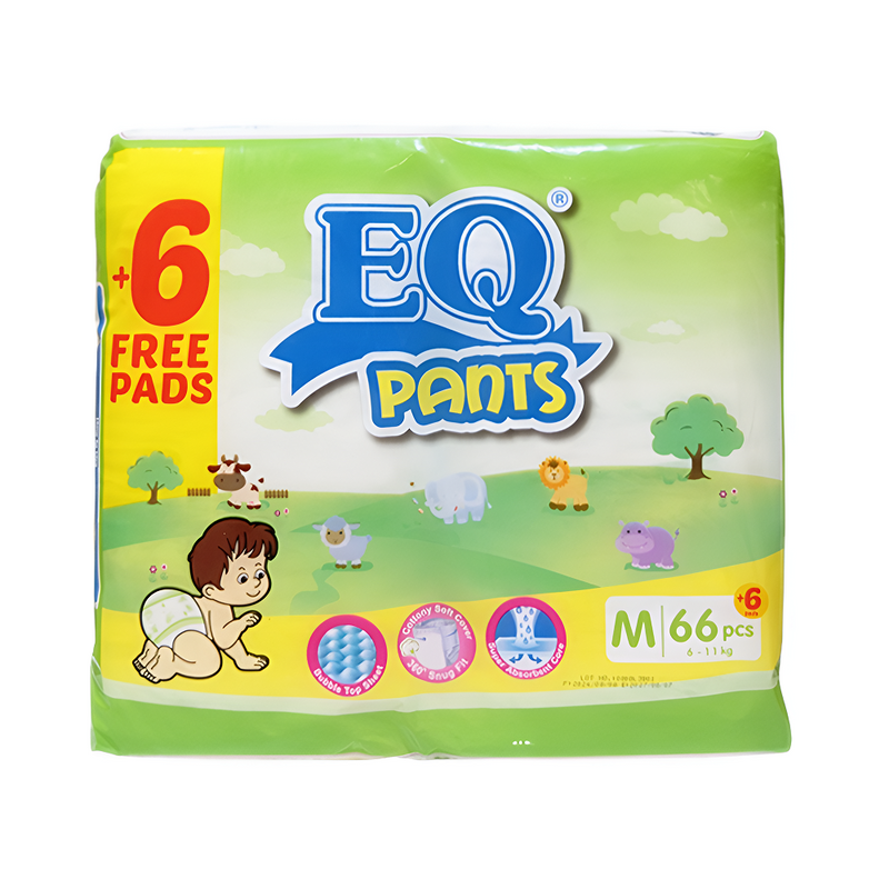 EQ Pants Diaper Mega Pack Medium 66's +6's