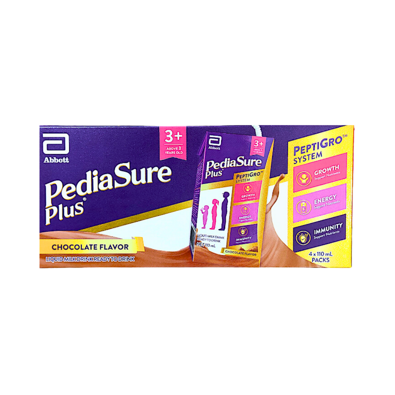 Pedia Sure Plus Liquid Chocolate Milk Drink 110ml x 4's