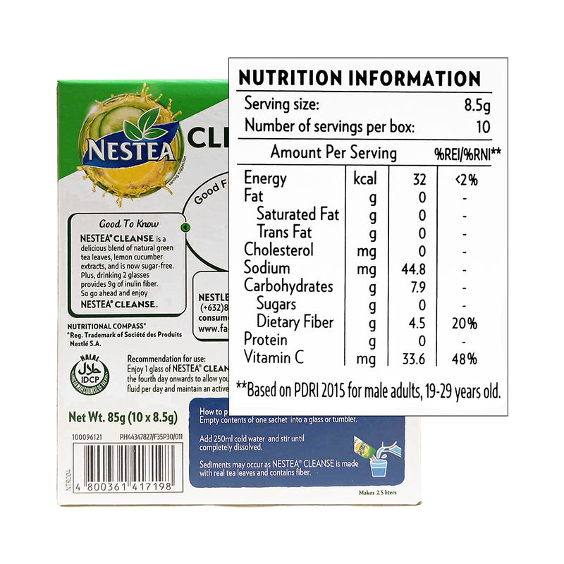 Nestea Cleanse Lemon Cucumber 8.5g x 10's