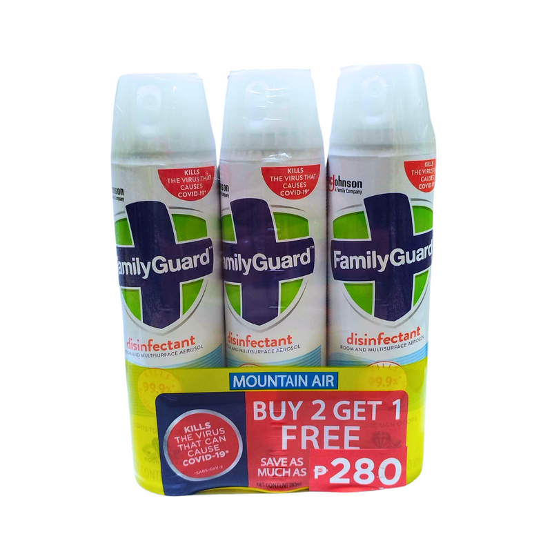 Family Guard Disinfectant Spray Mountain Air 280ml 3's